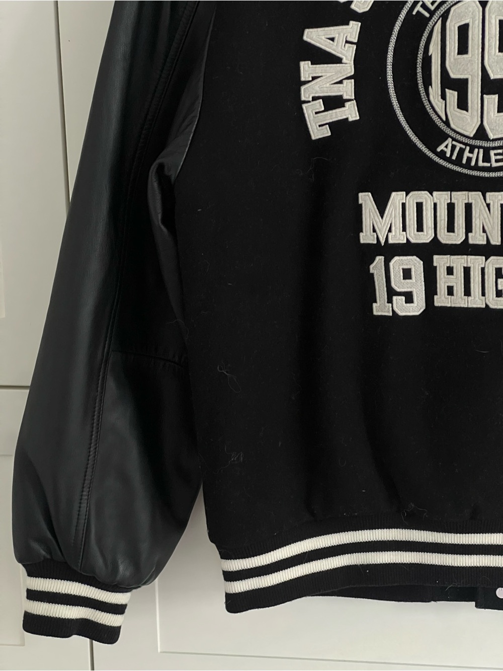 Aritzia Black and White Varsity Jacket - Picture 5 of 5